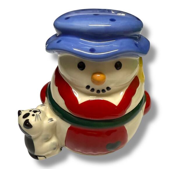 Pfaltzgraff Perennials Snow Village Hostess Set Cream Sugar Salt Pepper Spoon - Picture 8 of 9